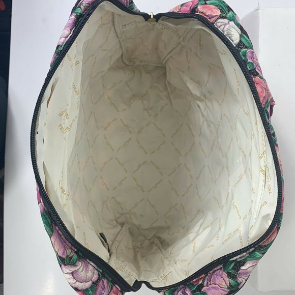 TED LAPIDUS Paris Floral Makeup Cosmetic Bag - Picture 4 of 7